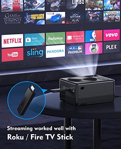Mini Projector For Iphone, 1080P Bluetooth Dvd Projector With Built In Dvd Player With 120 Inches Screen, Led Portable Video Projector For Outdoor Family Movie Night Compatible Phone/Hd/Usb #TOP6