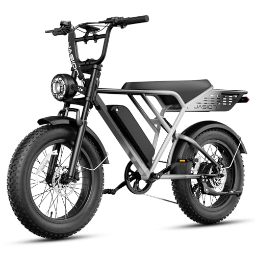 Jasion RetroVolt Pro Electric Bike for Adults, , 52V 20AH Removable Battery, Hydraulic Brakes EBike, 20'' X 4'' Fat Tire - Detailed View