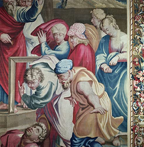 Tableau la mort d'Ananias de Raphael - Impression d'art sur toile 60x90cm pour salon