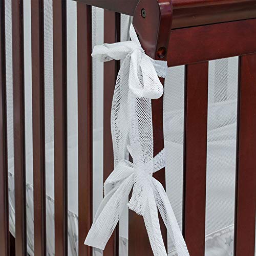 Houseables Baby Crib Safety Net, Mosquito Babies Bed Netting Tent Babies, White, 48" X 26" X 57", Mesh, Toddler Pack N Play Canopy, Pop up Protection for Infants, Sleeping Beds, Insect Bumper Cover