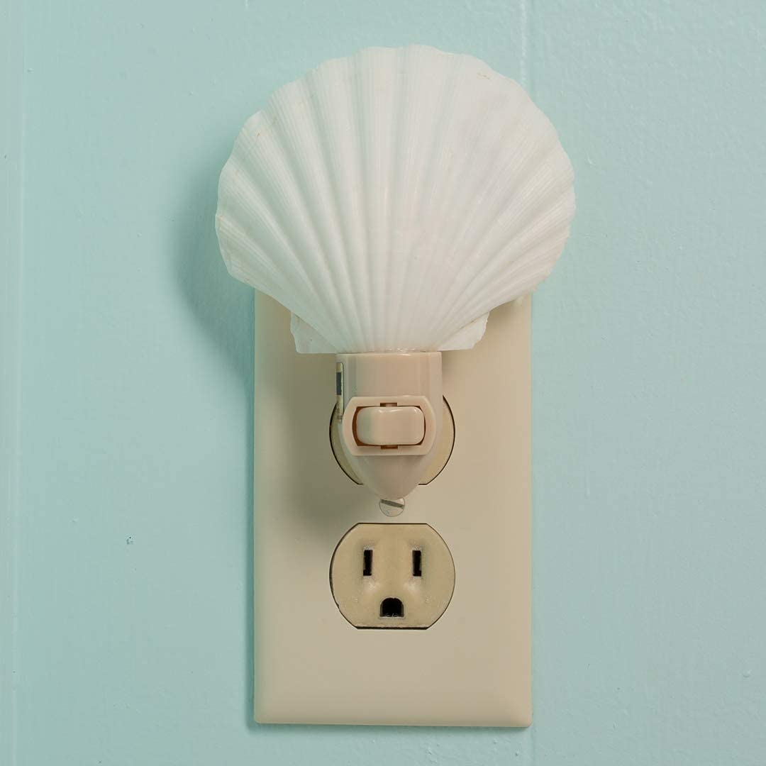 【 white shell Light ❤︎】シェルライト#LED#海# Nautical Crush Trading Seashell Night Light – Beach Night
