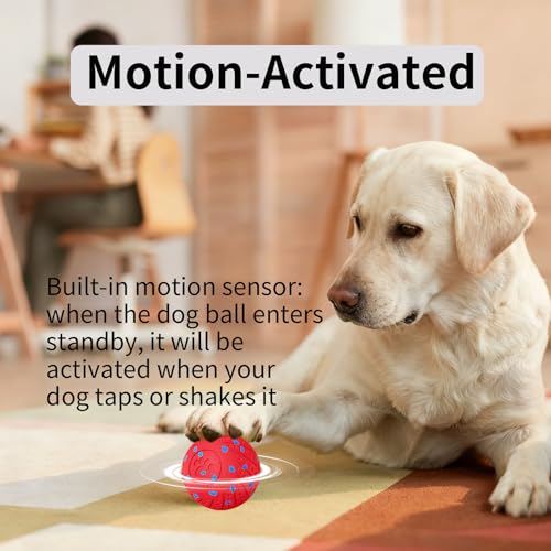 Image of 2-in-1 Interactive Dog Ball Toy for Aggressive Chewers, Automatic Moving & Bouncing E-TPU Dog Ball, 3 Modes Smart Pet Toy with Motion Sensor