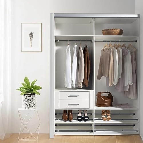 Image of AIZESI Black Spring Tension Curtain Rods 28 to 48 Inch, Adjustable Curtain Rods No Drilling, Expandable Spring Curtains Rod, Non-slip Shower Curtain Rod for Bathroom Closet Doorway (7 /8 inch Diameter)