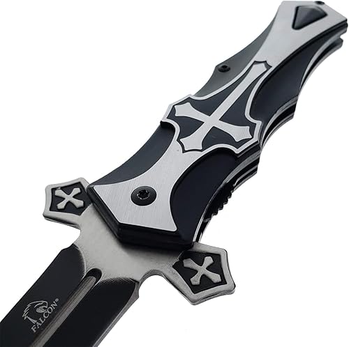 Miniatura 4 de Tac Force Daga estilo Cuchillo plegable, Negro