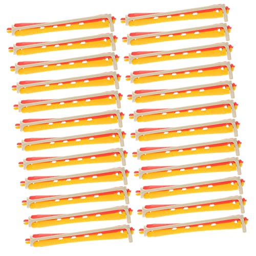 FOYTOKI 24pcs Hair Rollers Kit with Rubber Bands for Diy Curls for Home and Salon Use Suitable for All Hair