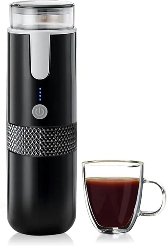 Portable Espresso Machine, Electric Mini Coffeemaker Machine, Compatible Coffee Capsules and Ground Coffee, Rechargeable Handheld Coffee Maker Machine for Car Travel Camping