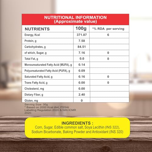 Image of 8AM Corn Flakes Gluten Free 300g, 99% Fat Free, & Cholesterol Free, Trans Fat, Artificial Additives, Crunchy & Delicious, Nutritious Whole Grain Breakfast Cereal