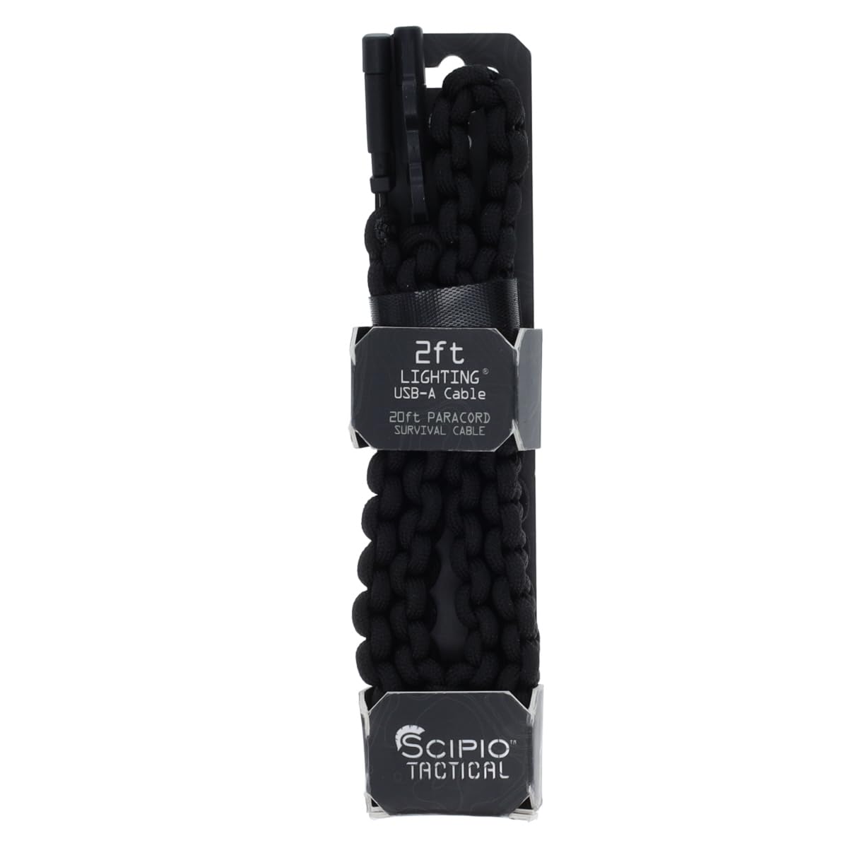 Scipio STPARAMFI, cavo Lightning Paracord da 0,6 m, cavo Lightning intrecciato per telefono cellulare, cavo di ricarica tattico compatibile con iPhone