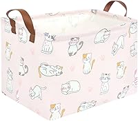 Vista 79 de FXOLCSHE - Canasta rectangular rosa de alpaca, canasta de lavandería impermeable plegable para guardería, canasta de juguetes para habitación