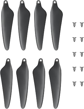 UranHub G30 4K Drone Propellers, Set of 8 with 10 Screws, Grey