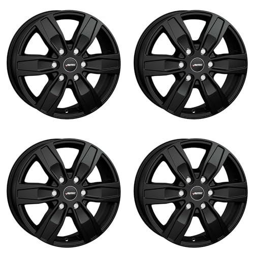 4x AUTEC Felgen Alufelgen QUANTRO 7.0x17 ET57 6x130 Schwarz matt kompatibel mit Mercedes-Benz Sprinter