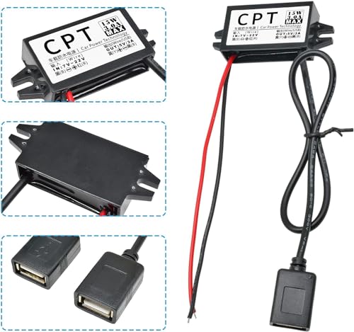 Heemol 12V auf USB,12V auf 5V USB-Adapter,3A 15W DC Buck-Konverter-Modul DC auf DC Auto-Stromwandler Adapter.