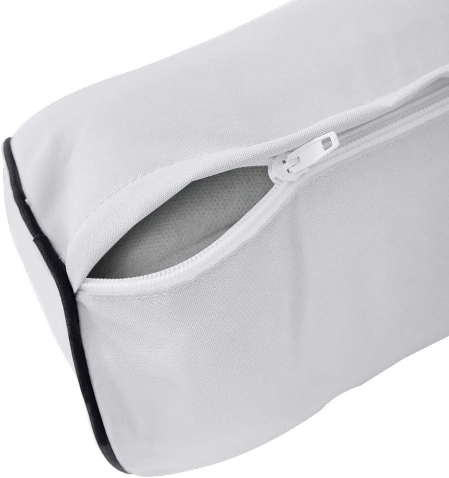 *Cover ONLY*-Style4 Outdoor Bolster Pillow Slipcover Contrast Trim Crib AD105