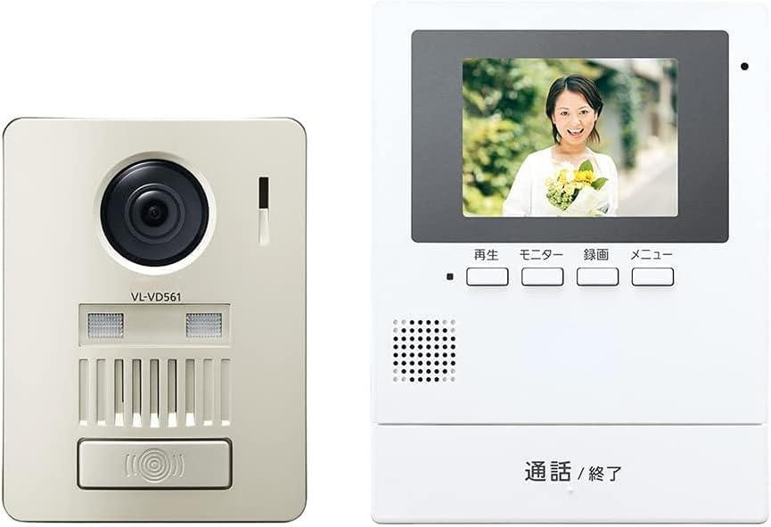 ワイヤレス 無線接続 電池式 録画機能 モニター 3.5型カラー液晶 玄関子機 広角レンズ LEDライト 簡単取付 配線工事不要 集合住宅 VL-SGE30KLA