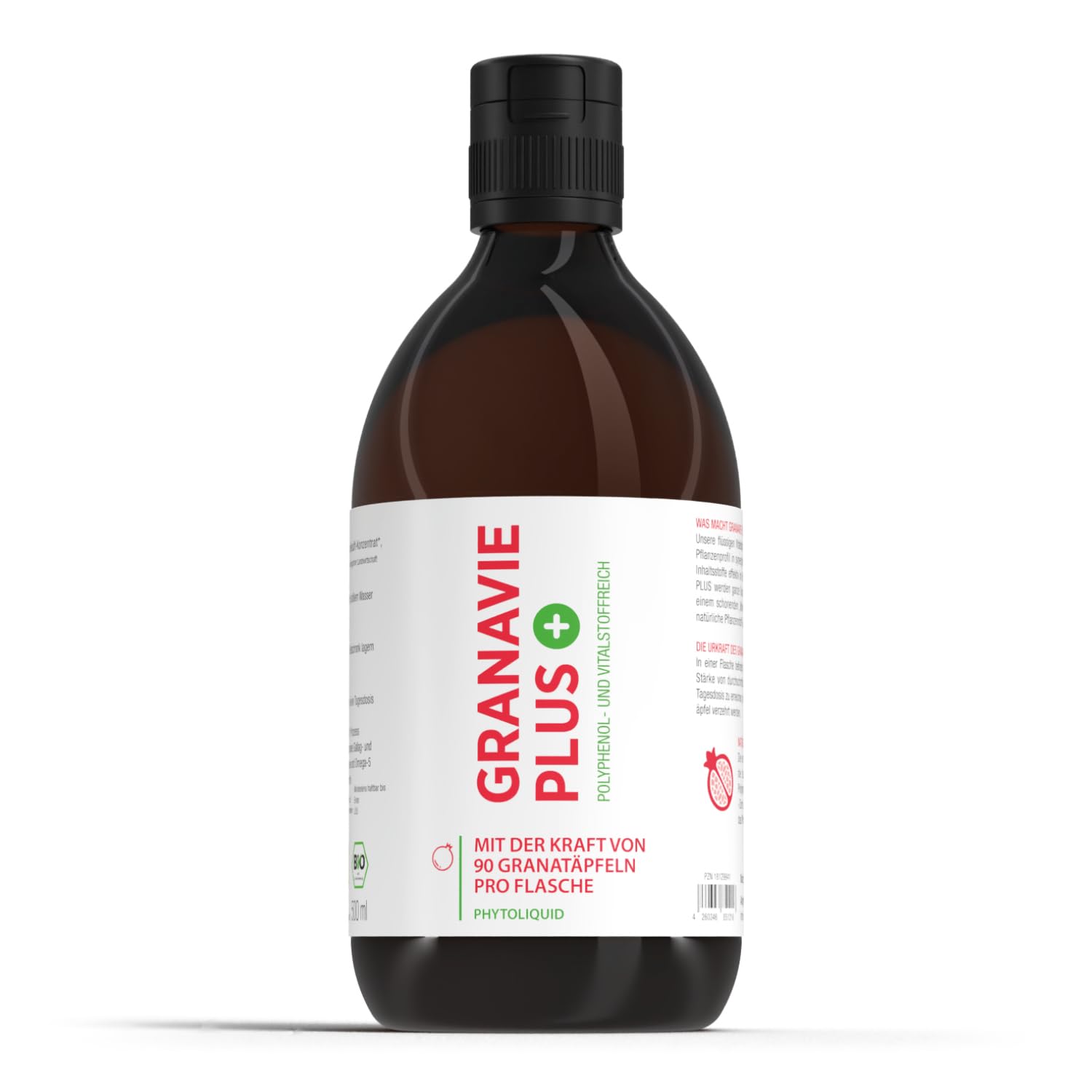 cellavent healthcare Granavie PLUS – Grenade concentré biologique – 45 000 mg de polyphénols/L – Puissance 90 Grenades dans 500 ml – 25 portions