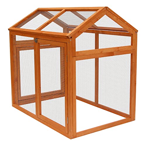 Kinpaw Wooden Chicken Coop Outdoor Large Hen House Poultry Cage Rabbit Hutch-2 Runs Only #TOP4