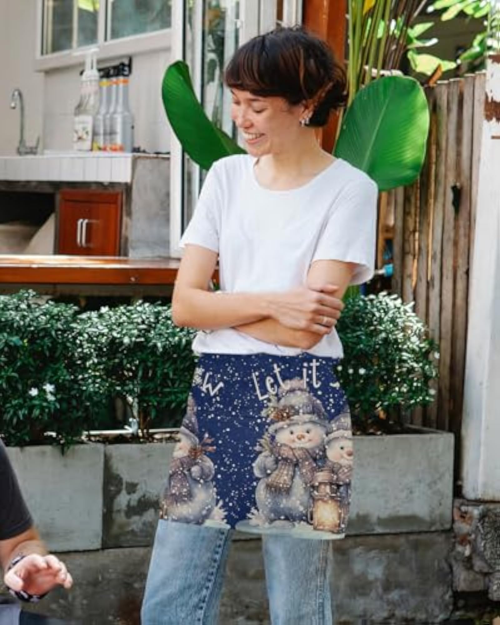 Halloween Server Aprons with 3 Pockets, Waterproof