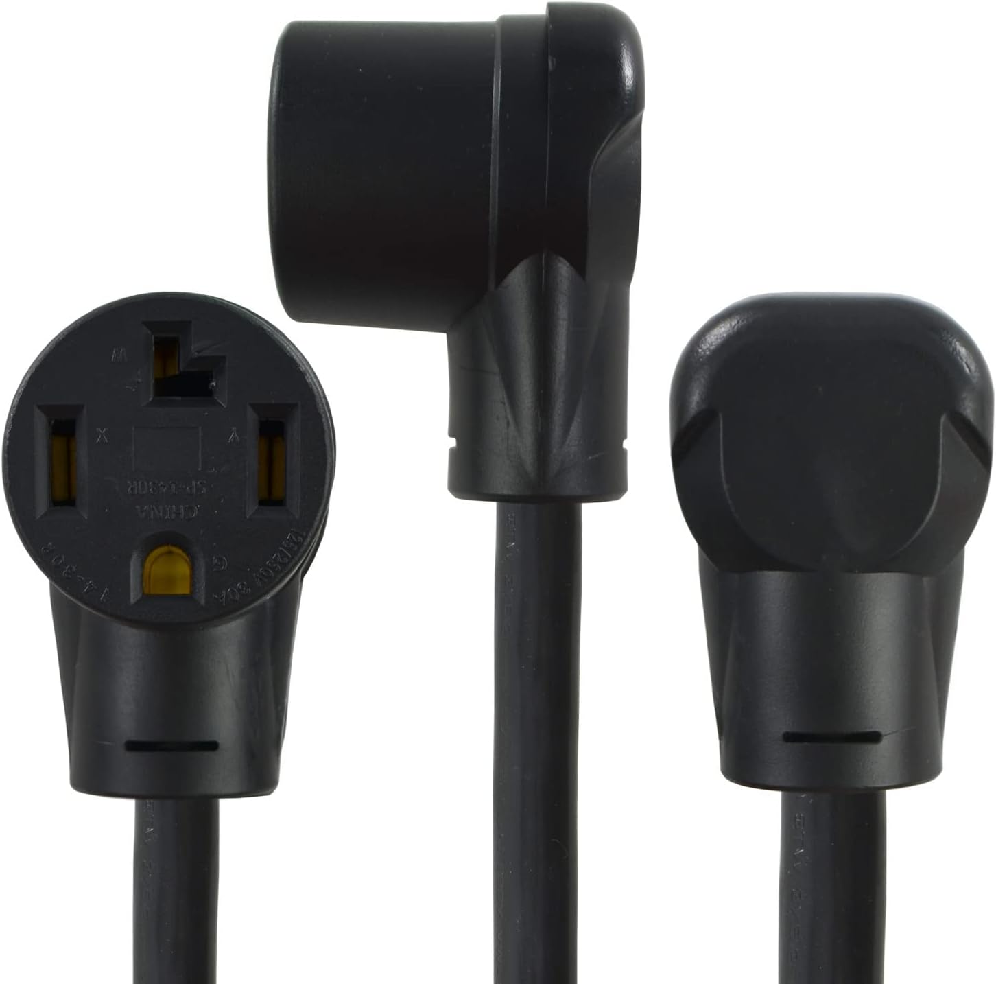 Conntek 30 Amp Extension Cord 4 Prong, 30 Amp NEMA 14-30P to 14-30R Extension Cord for Dryer Power Extension and EV Charging, 125V/250V, 20 Feet