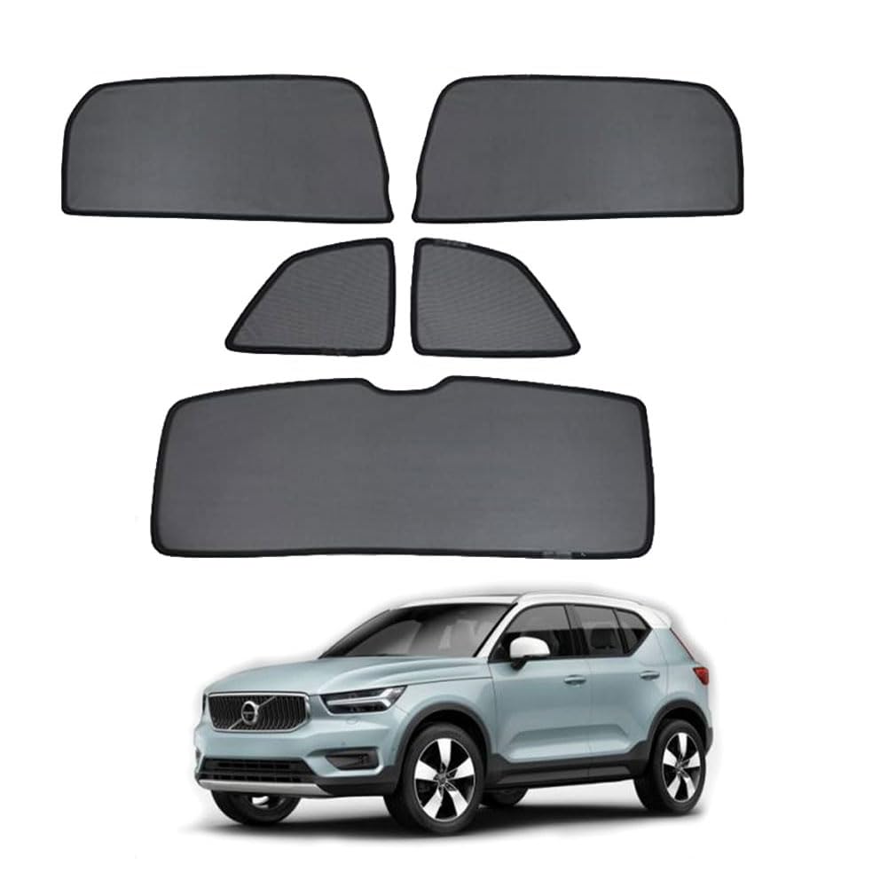 Tendine Parasole Auto Bambini Tenda Parasole Per Volvo XC40 XC 40 2018-2022 Protezione UV e Privacy Tende Magnetica Finestrini Laterali Posteriore Accessori,5pcs