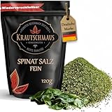 120g Spinatsalz von Krautschmaus, Kräutersalz, zum Würzen, Kochen und Braten, gemischt...