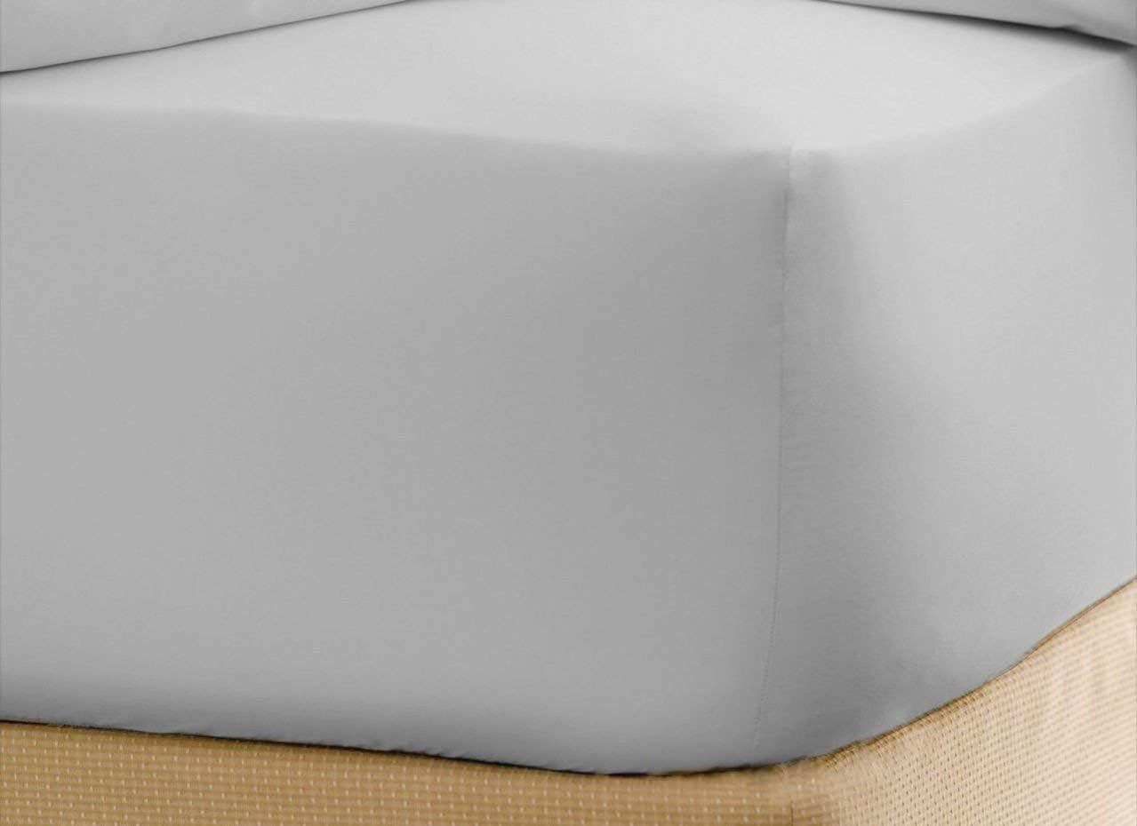 800 Thread Count Egyptian Quality Cotton Solid 1 PC Fitted Sheet (Bottom Sheet Only) Fit Upto 15" inches Deep Pocket (Queen, White).