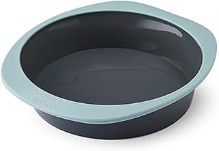 Chicago Metallic Silicone Round Cake Pan, 8-Inch Flexible Nonstick Bakeware with Wire-Reinforced Rim, BPA-Free Food-Grade Silicone, Oven Safe to 428F, Dishwasher Safe, Easy Cake Release