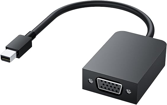 Mini DisplayPort to VGA Adapter, Mini DP Display Port to VGA Thunderbolt Compatible Male to Female Adapter Supports HD 1080P for iMac, Mac Books, Surface and Laptops, etc.
