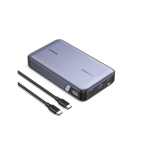 Immagine del prodotto UGREEN 100W Power Bank 20000mAh, Caricatore Portatile Batteria Portatile con 3 Porte con Display Digitale Compatibile con MacBook PRO/Air, iPhone 15 Plus PRO Max, Galaxy S23 Ultra, dell