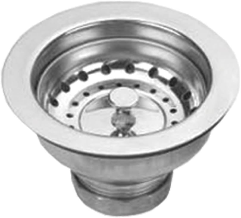 Whitehaus NRNW35B-SS 3-1/2-Inch Basket Strainer with Lift Stopper, Stainless Steel