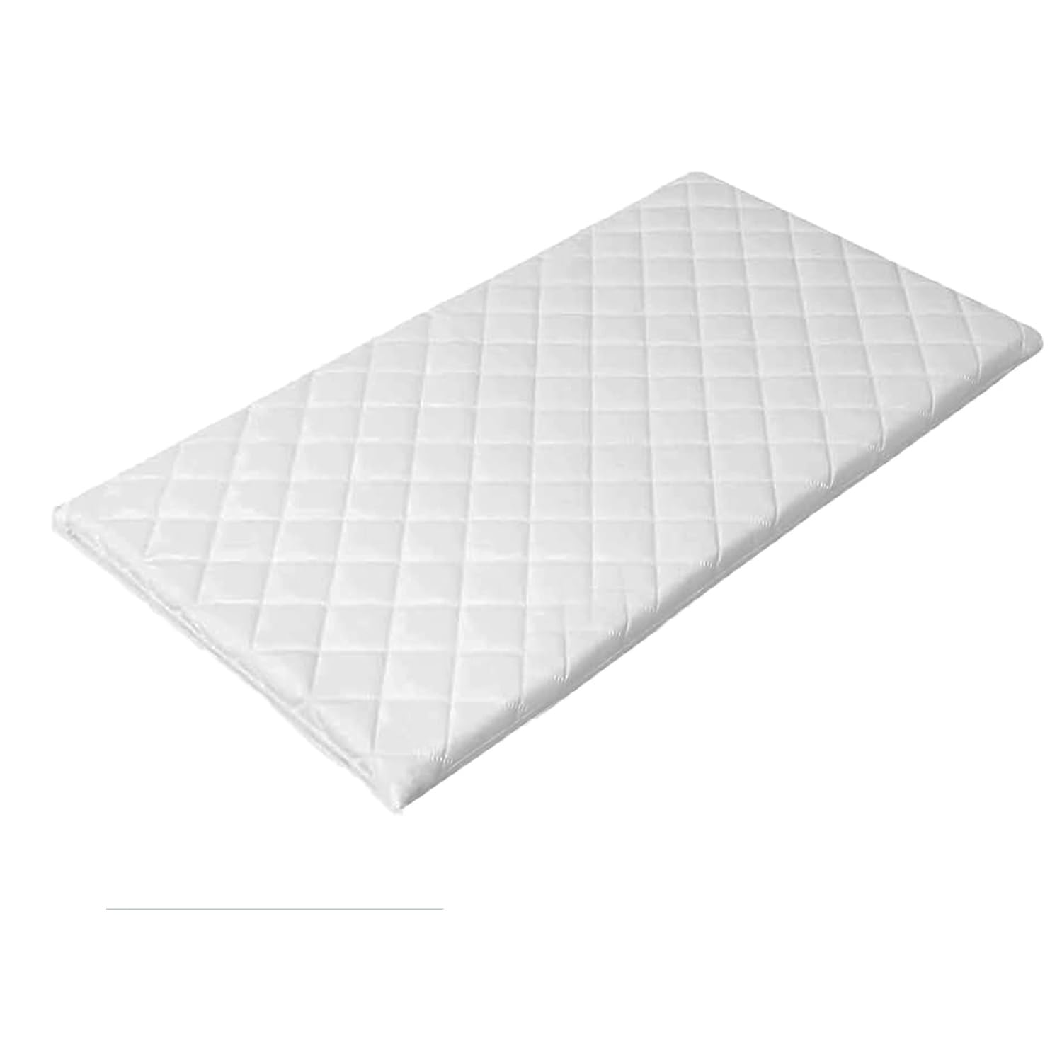 Brillars Baby Travel Cots Mattress Toddler Crib Foam Comfort Bedding Mattresses Quilted Breathable With Removable Cover (90cm x 50cm x 7cm)