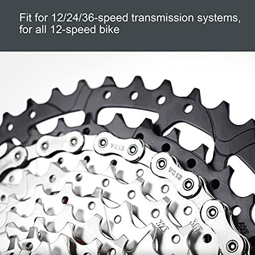 VGEBY Chaîne de Vélo de Montagne de Sport 12 Vitesses 126 Maillons 1/2in x 11/128 pour Vélo de Route, VTT