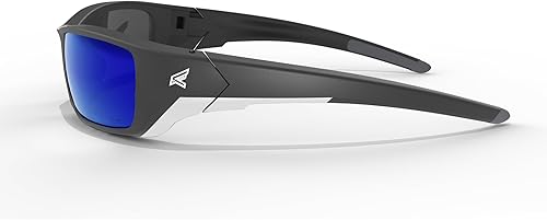 Vista 3 de Edge Eyewear TSRAP218 Reclus lentes de protección negras con lentes espejados azules de precisión, polarizados Lentes polarizadas Aqua Precision