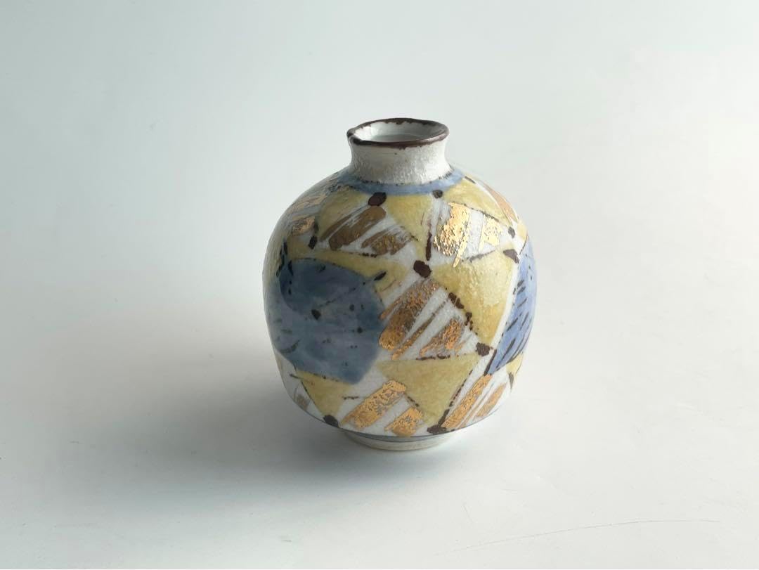 陶芸家 前田正博 色絵 金彩 ふくろう 酒器揃 徳利 ぐい呑 セット 酒器 酒杯