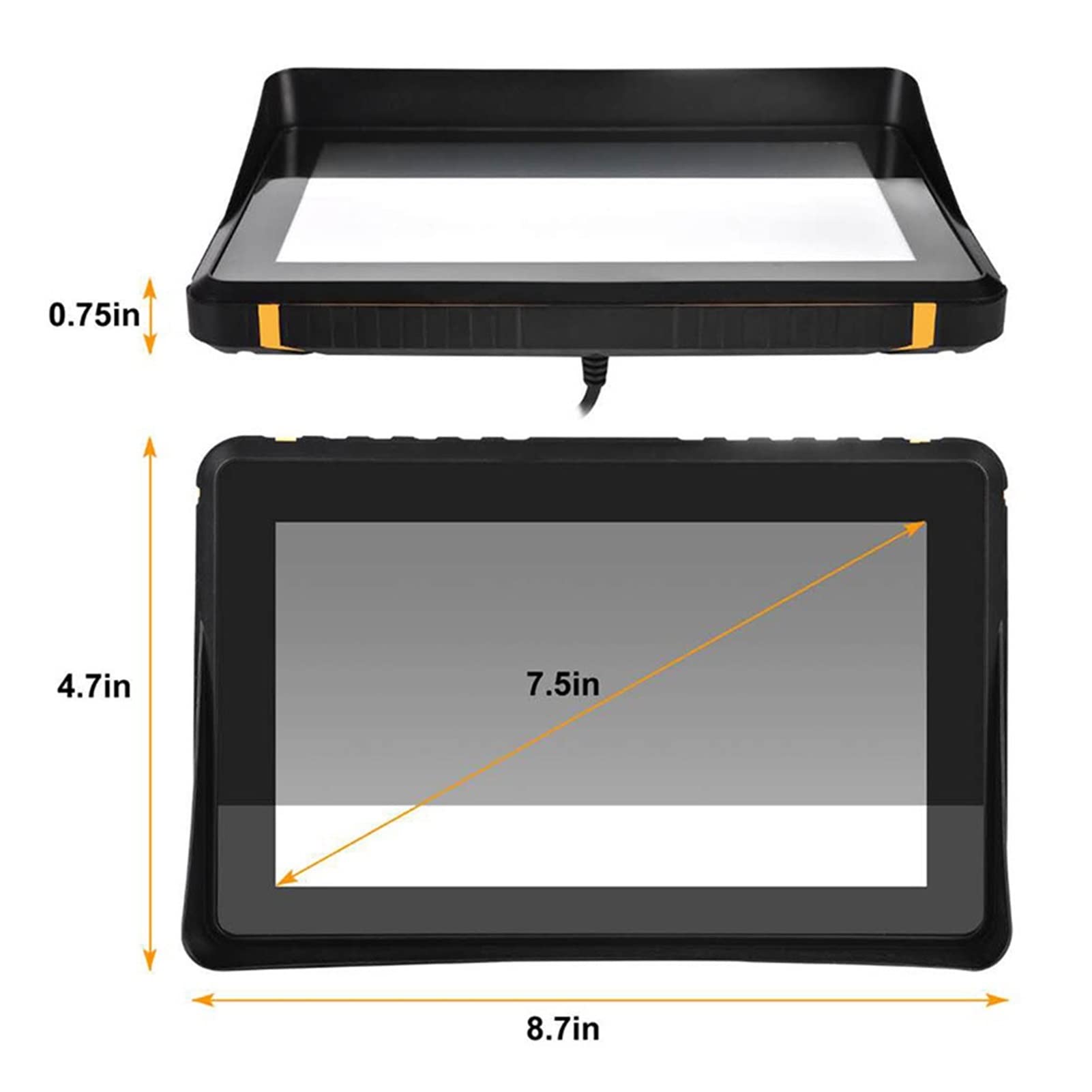 7 '' Hd Motocicleta GPS Coche impermeable de navegación GPS 256M + 8GB 800MHz RECARGABLE Autobike Navigator Mapa de actualización de asistencia(No TF Card)