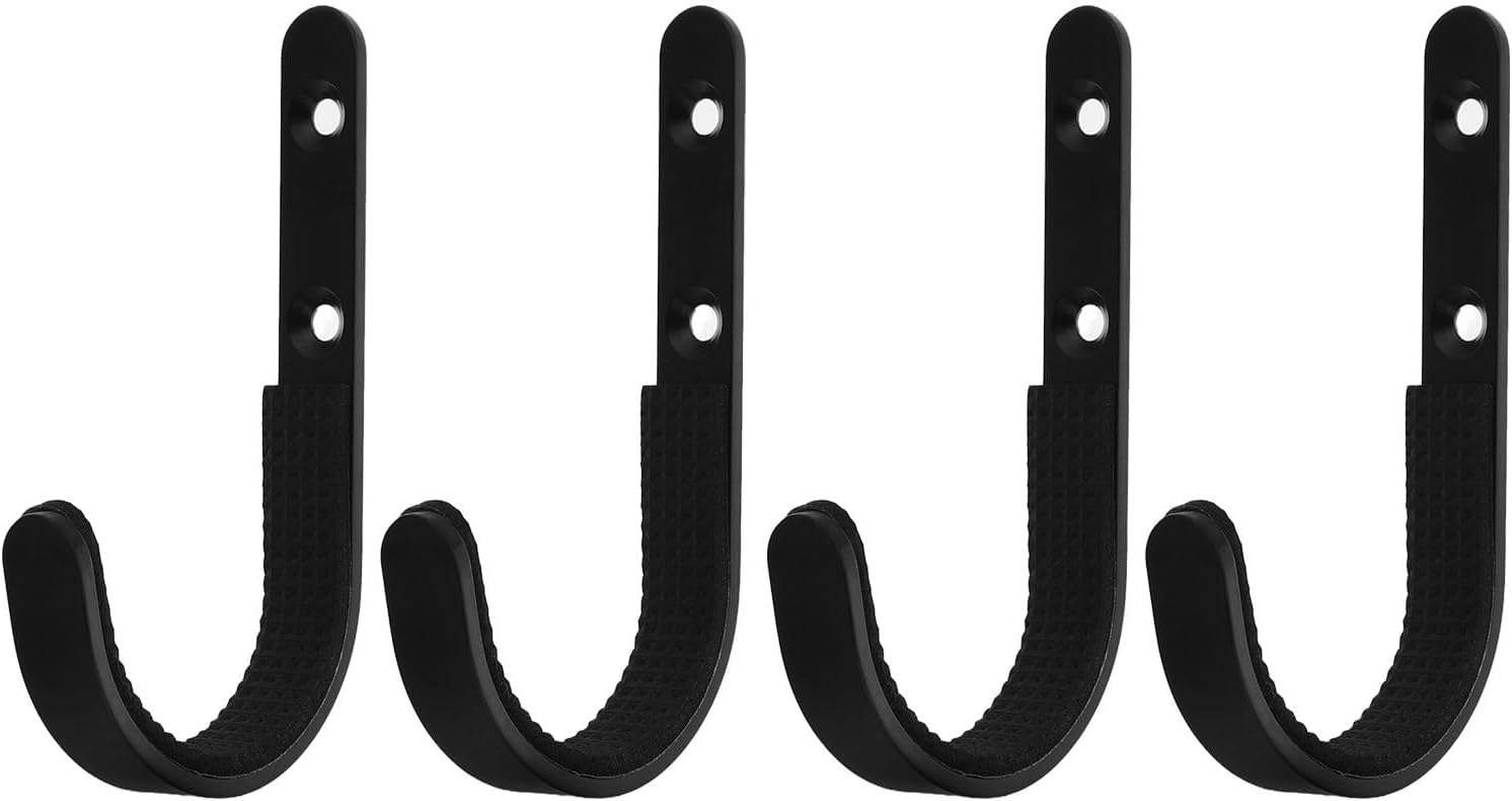 4pcs Stainless Steel Wall Mount Utility Hooks for Garage Storage