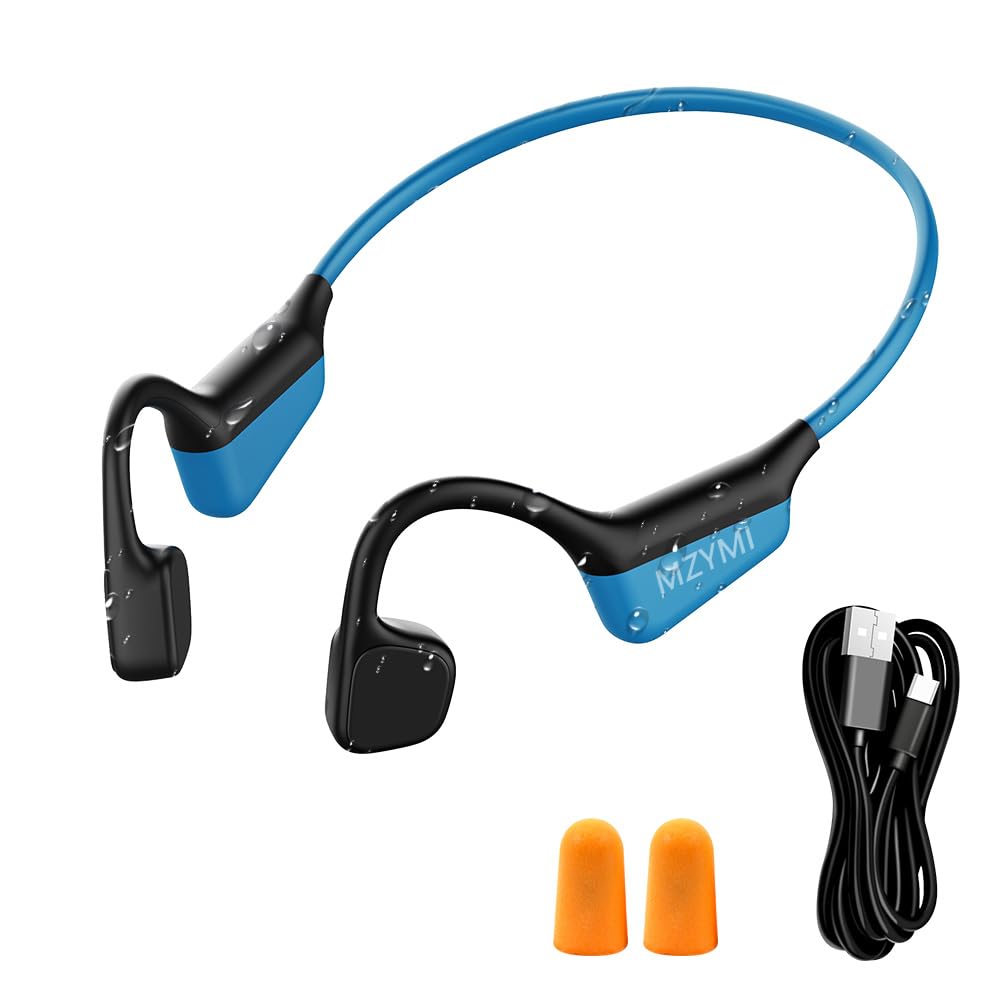 MZYMI I18PRO Bone Conduction Headphones, Blue-Black color