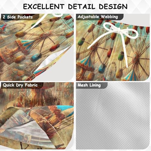 Park Horses Colorful Boys Swim Trunks Quick Dry Toddler Swimsuit Boy Board Shorts Swimwear Bathing Suits XL3