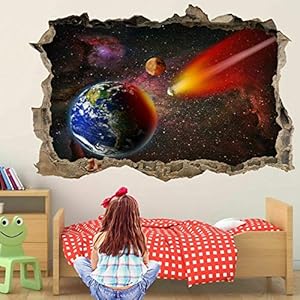 3D effect muurtattoo sticker doorbraak zelfklevende muurschildering muursticker stenen muur doorbraak muursticker tattoo…