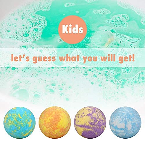 Bath Bombs For Kids With Toys Inside For Girls Boys - 12 Set Surprise Bubble Bath Fizzies, Colorful Handmade Kids Safe And Gentle Spa Bath Fizz Balls Kit, Easter Eggs Birthday Christmas Gift #TOP3