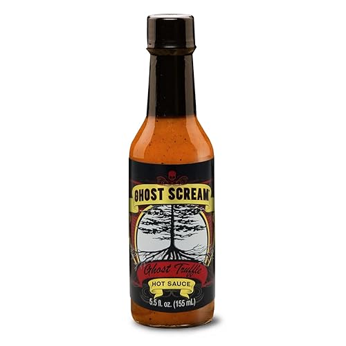 Ghost Scream Salsa picante - "Ghost Truffle Hot Sauce" - Suave, audaz, sabores Umami, (5.5 onzas)