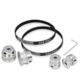 Zeberoxyz 2PCS Set GT2 Synchronous Wheel 20&30 Teeth 5mm Bore Aluminum Timing Pulleys with 2PCS Length 200mm Width 6mm Belt (20-30T-5B-6)