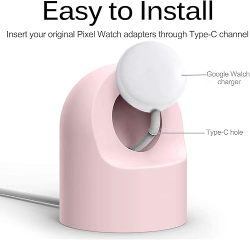 Miniatura 4 de Miimall Compatible con el soporte de cargador de Google Pixel Watch, estación de carga de silicona antideslizante para Pixel Watch, soporte de base