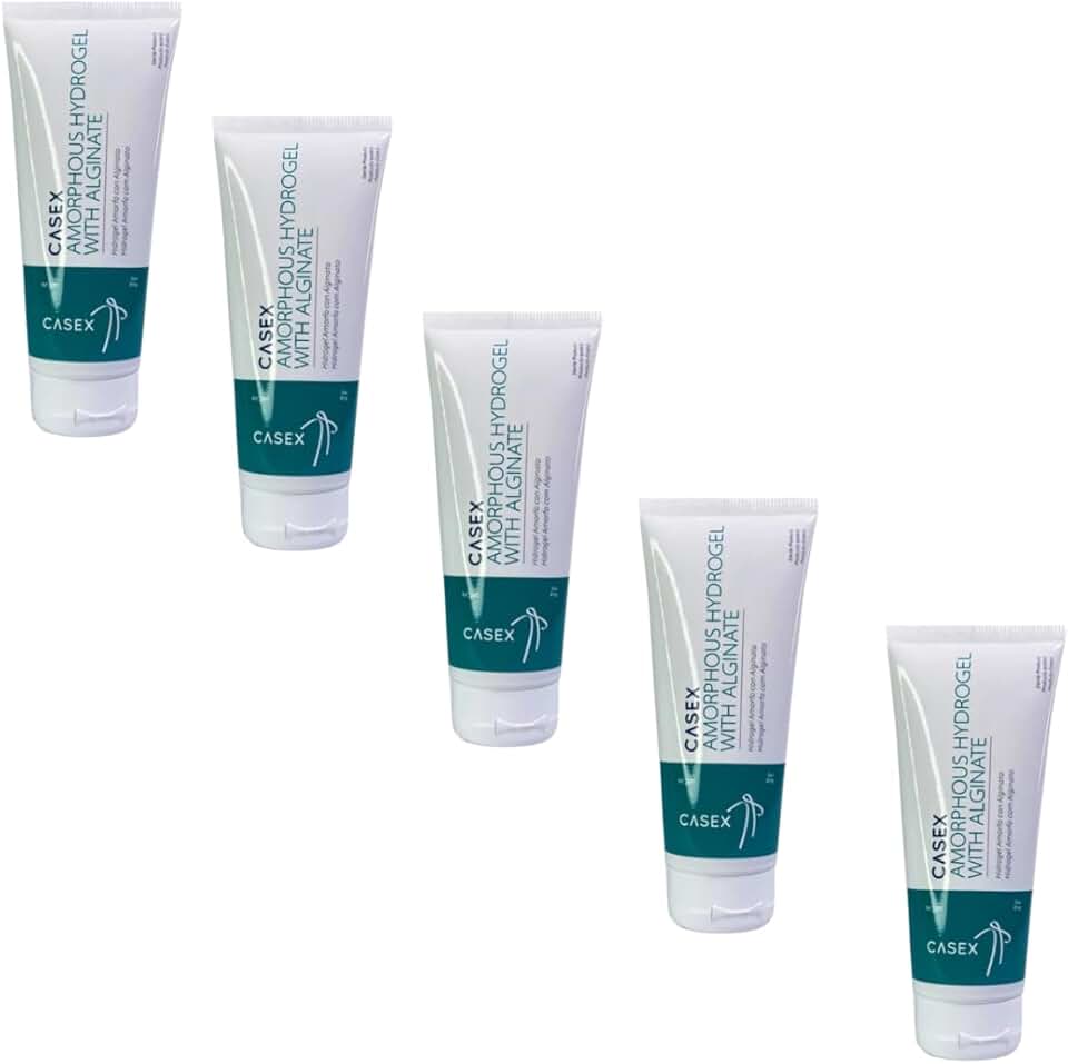 Pomada Ally Gel Hidrogel Casex 85g | 5 Unidades – Tratamento de Feridas, Úlceras, Cortes, Abrasões e Queimaduras