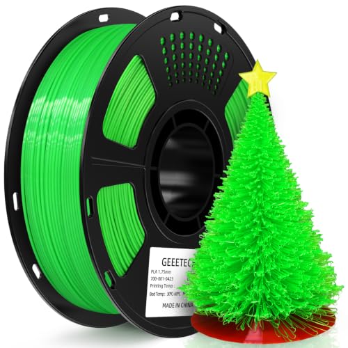 Geeetech 3D Filament, PLA Filament 1.75mm 1KG, High Quality Reliable 3D Printing Filament For 3D Printer, Color: Green