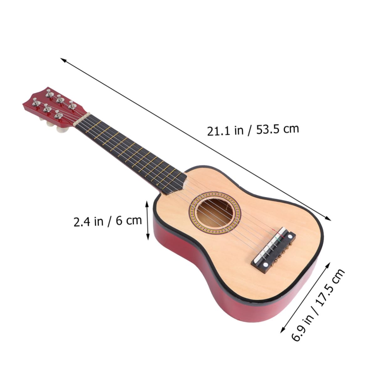 IMIKEYA Guitarra Acústica para Principiantes Instrumento Musical de Madera para Guitarra Infantil Beige para Aprender Tocar y Regalo Educativo
