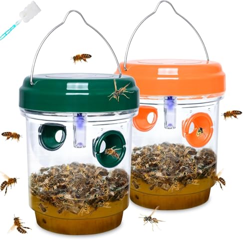 2 Pack Wasp Traps Outdoor Hanging Carpenter Bee Trap for
