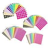 Pegatinas redonda de colores para organización y decoración. Además de identificar artículos, estas etiquetas de codificación de color también son ideales para decorar paredes/ álbum de recortes / manualidades.