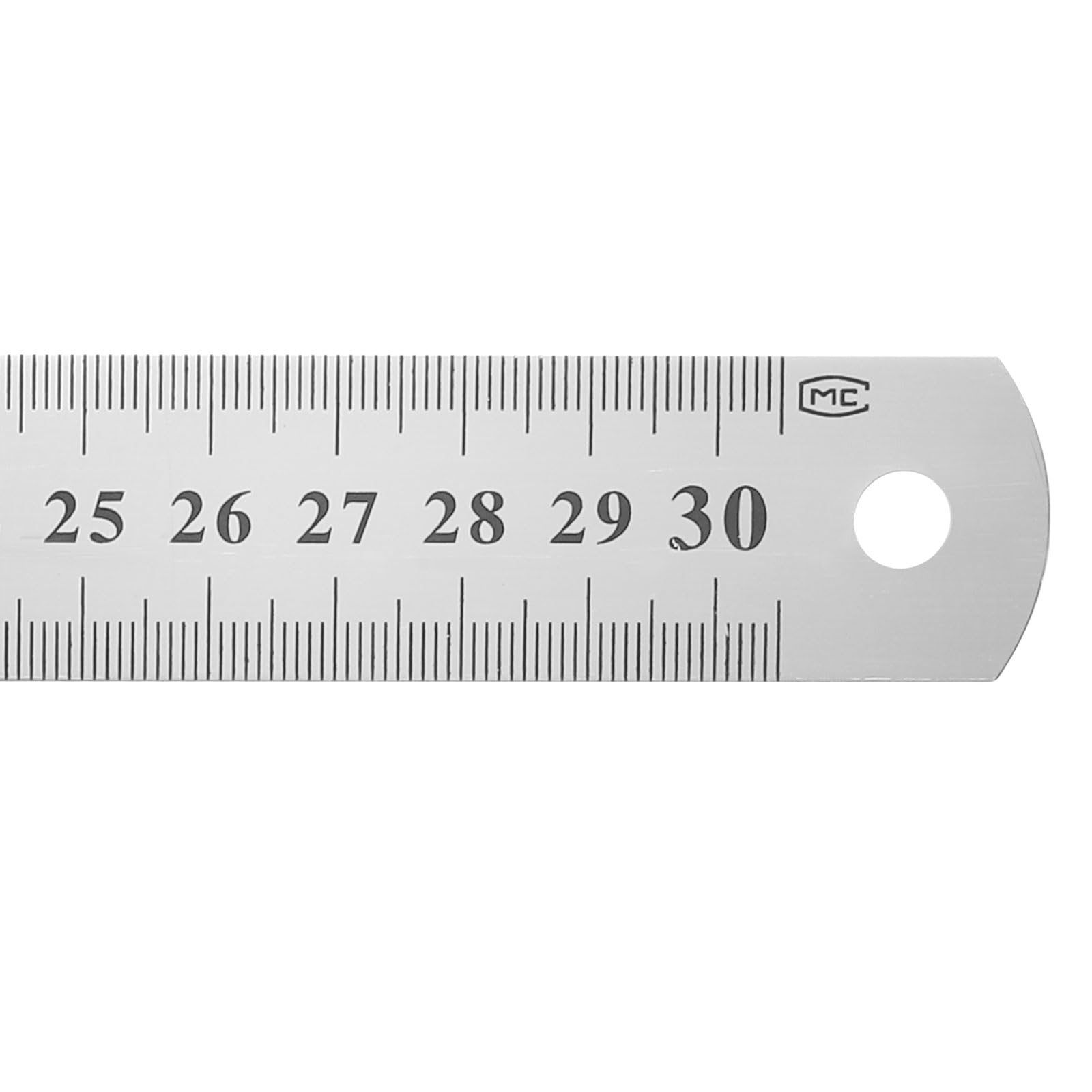 sourcing map 3 Pcs Steel Ruler 30cm x 2.6cm Machinist Metal Ruler Carbon Steel Metric Straight Edge Measuring Tools 0.4mm Thick for Engineering Architect Drawing Home Office