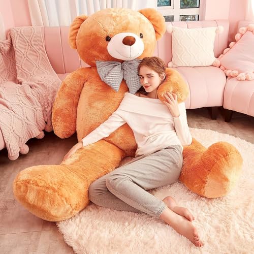 Image of Giant 5 Feet Brown Teddy - Soft Plush Toy Gift for Wife, Girlfriend, Husband & Birthday Surprise (5 Feet, Brown)