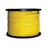 CableWholesale 12-Strand Fiber Indoor Distribution Fiber Optic Cable, Singlemode, OS2 9/125 Micron, Yellow, Riser Rated, Spool, 1000 feet